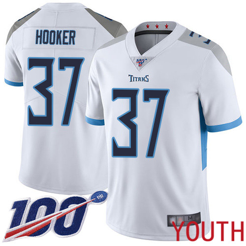 Tennessee Titans Limited White Youth Amani Hooker Road Jersey NFL Football #37 100th Season Vapor Untouchable